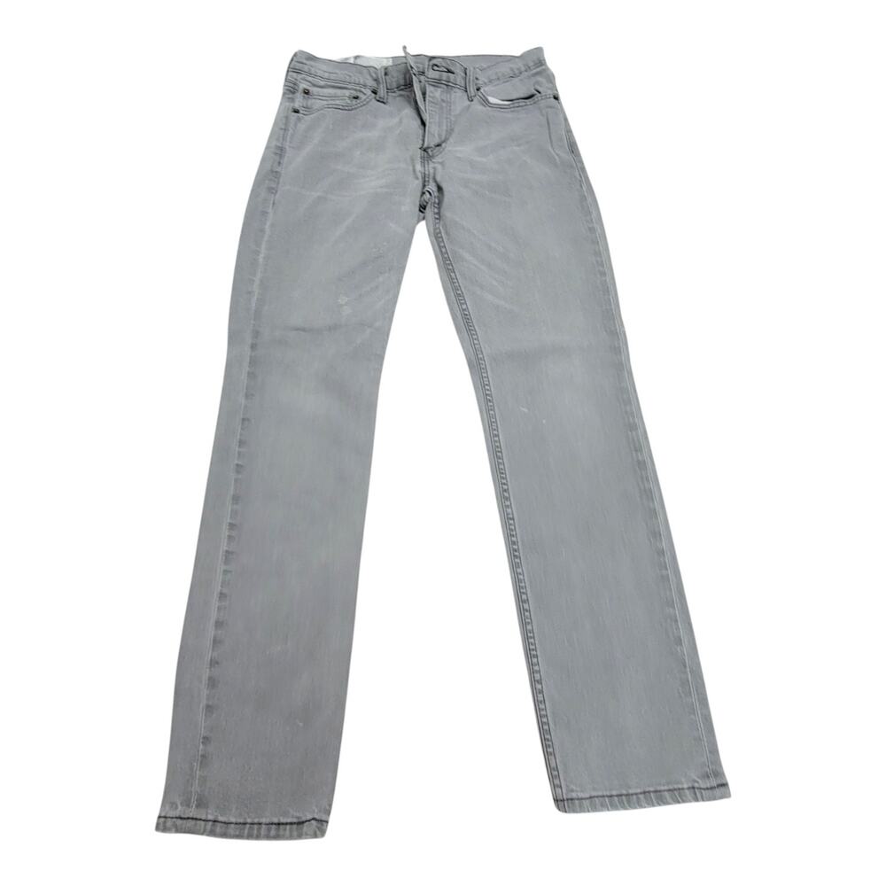 Levis 511 Slim Fit Jeans Mens 32x32 Gray Washed Denim Pants Red Tab Casual